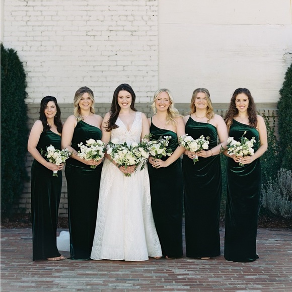 Revelry Jade Velvet Dress- Emerald, size 6 (**has not been altered**) EUC - Picture 2 of 9